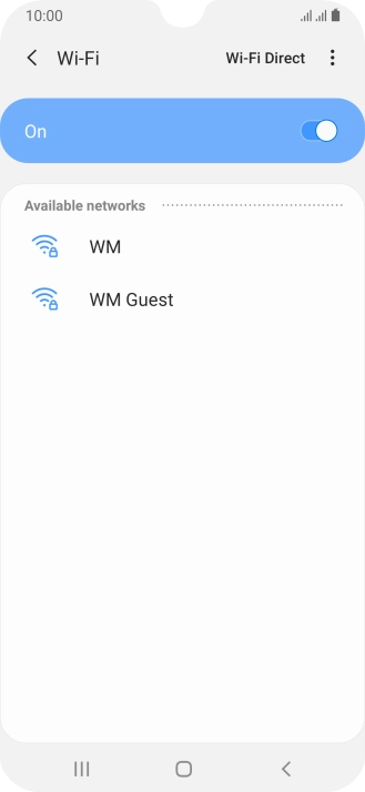 Press the required Wi-Fi network. Press the required Wi-Fi network.