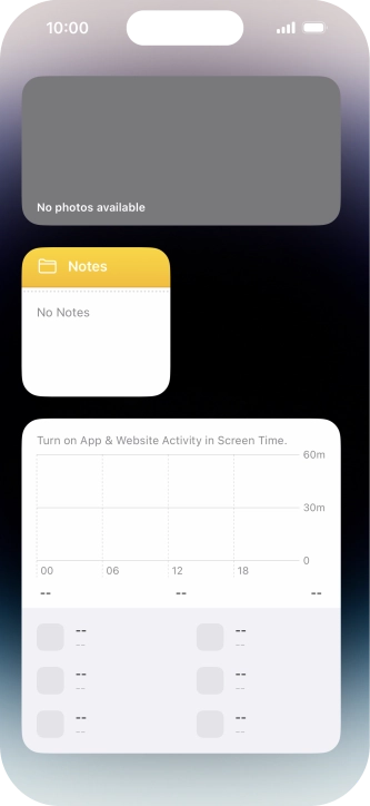 Press and hold the required Widget Stack.