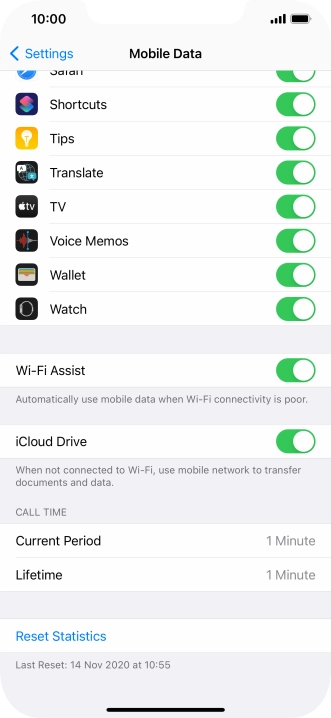 Press the indicator next to 