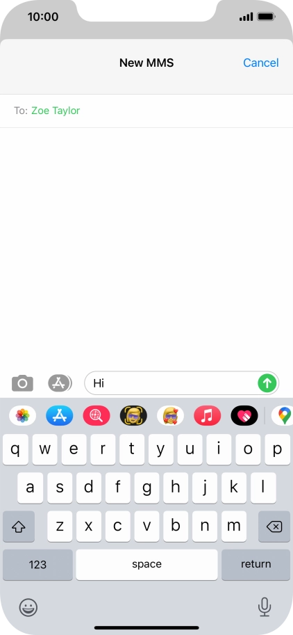 Press the picture icon. Press the picture icon.