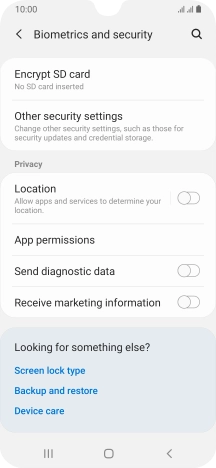 Press Other security settings.