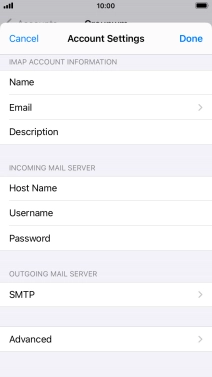 Press SMTP. Press SMTP.