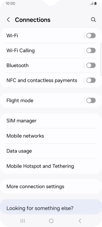 Press Mobile Hotspot and Tethering.