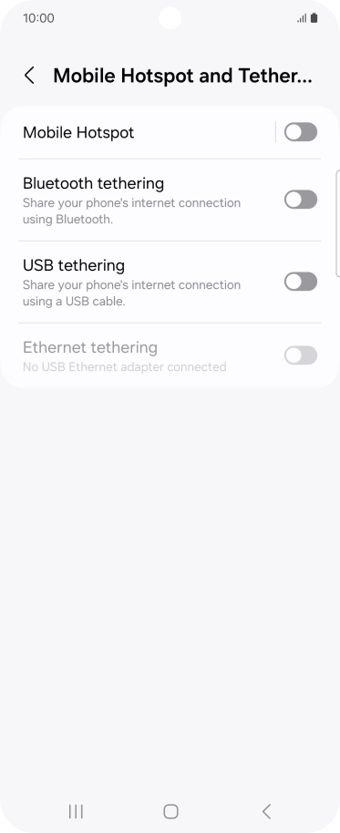Press Mobile Hotspot. Press Mobile Hotspot.