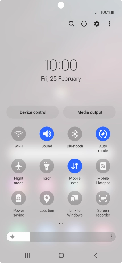 Press the settings icon. Press the settings icon.