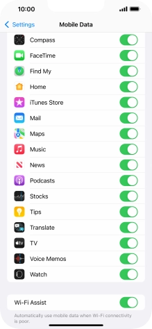 Press the indicator next to 