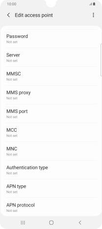 Press MMS port.