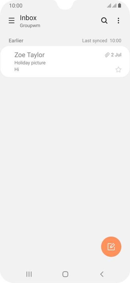 Slide your finger right starting from the left side of the screen.