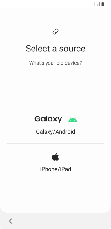 Press the required setting and follow the instructions on the screen to transfer the content from another phone.