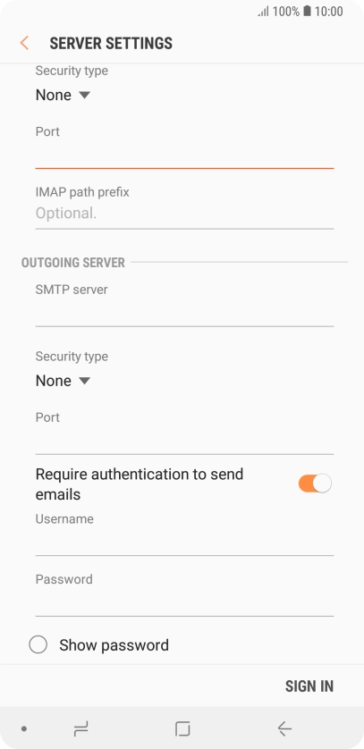 Press the field below 