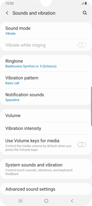 Press the Home key to return to the home screen.