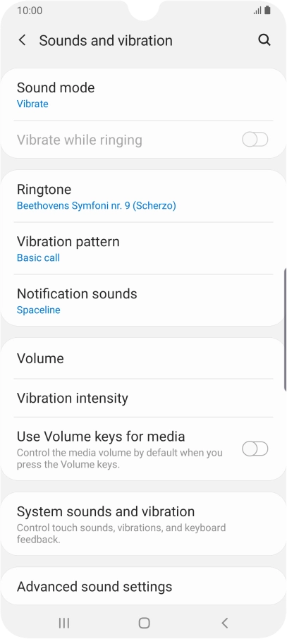 Press the Home key to return to the home screen.