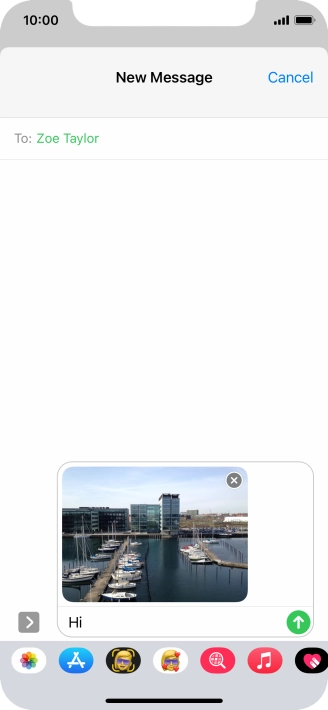 Press the send icon.