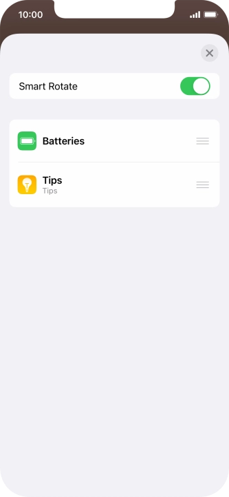 Press the indicator next to 