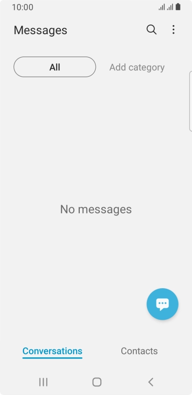 Press the new message icon. Press the new message icon.