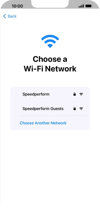 Press the required Wi-Fi network.