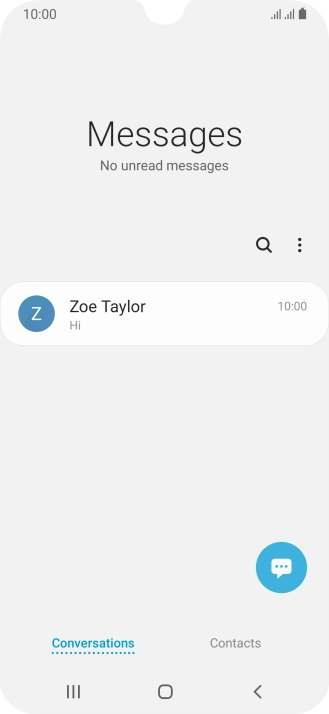 Press the menu icon.