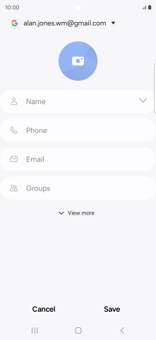Press Name and key in the required name.