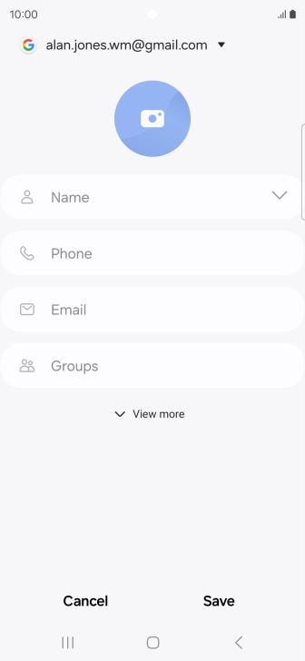 Press Name and key in the required name.