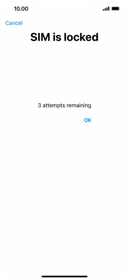 If your SIM is locked, key in your PIN and press OK.