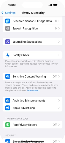 Press App Privacy Report.