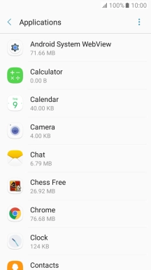Press the required app.