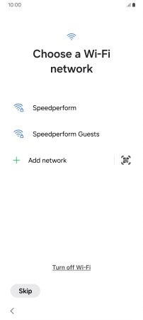 Press the required Wi-Fi network.