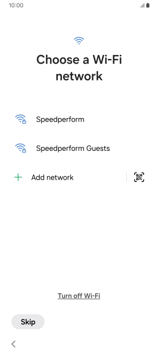 Press the required Wi-Fi network.