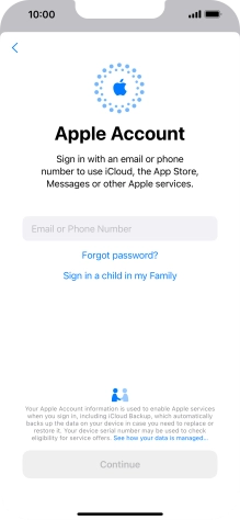 Press Email or Phone Number and key in the username for your Apple ID.