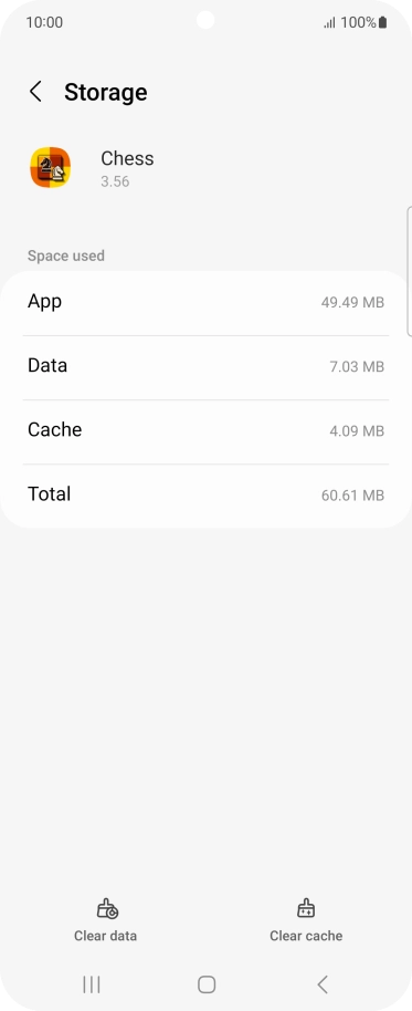 Press Clear cache.