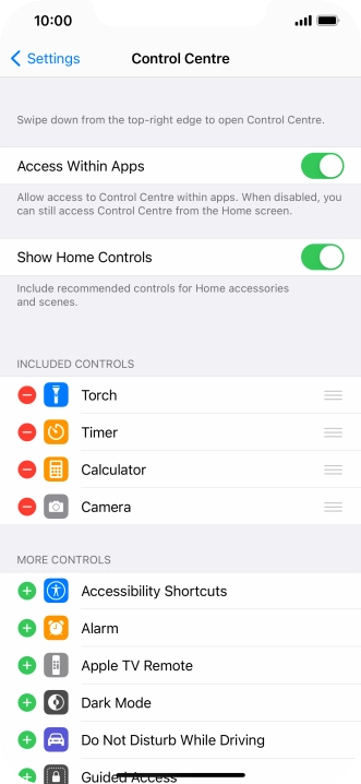 Press the indicator next to 