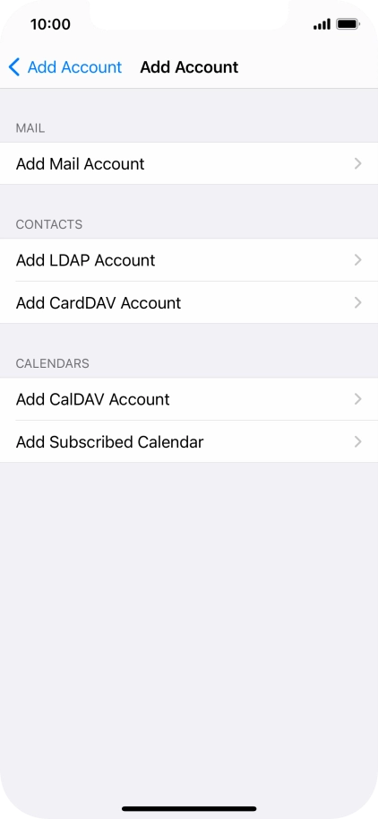 Press Add Mail Account.