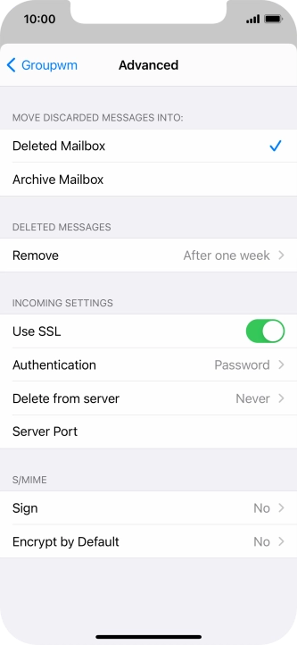 Press the indicator next to 