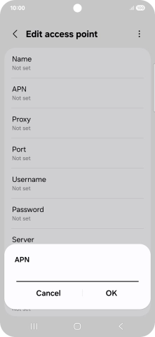 Key in live.vodafone.com and press OK.