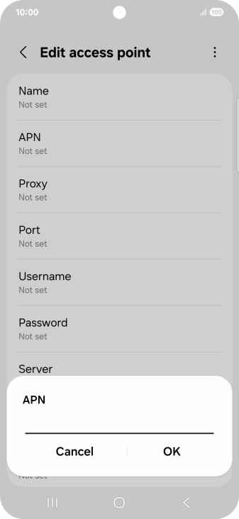 Key in live.vodafone.com and press OK.