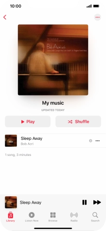 Press the song title.