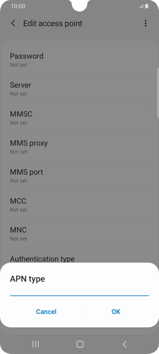 Key in mms and press OK.