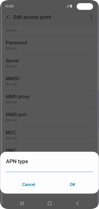 Key in mms and press OK.