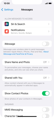 Press the indicator next to 