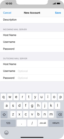 Press Save. Your email account has now been set up. To select more settings for incoming and outgoing server, proceed with the following steps.