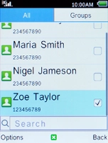 Press the Left selection key.