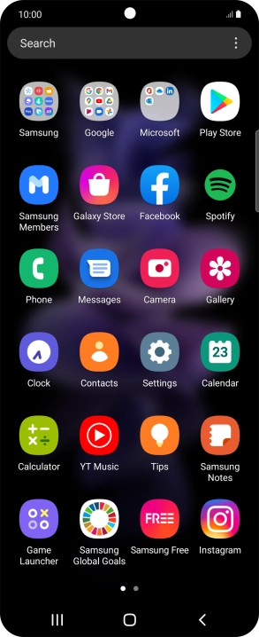 Press Gallery and go to the required folder.