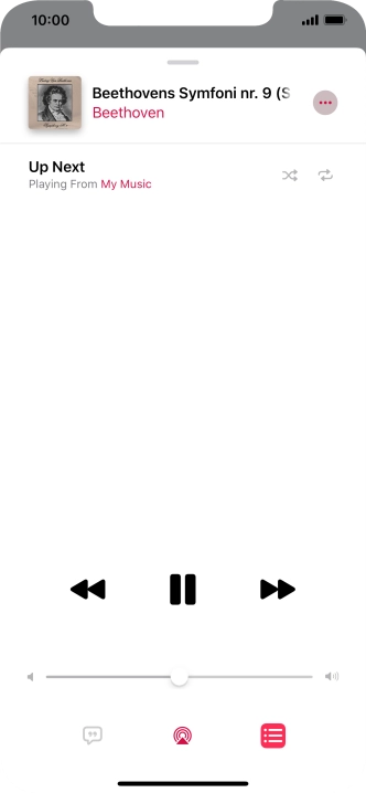 Press the shuffle icon to turn the function on or off.
