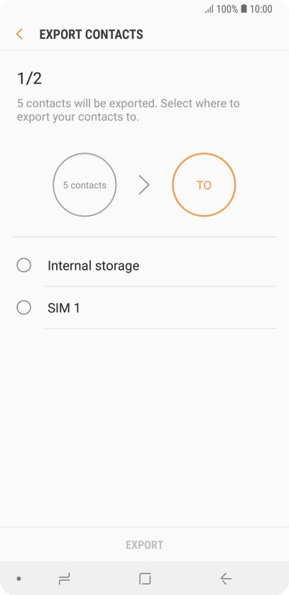 Press the name of the SIM.