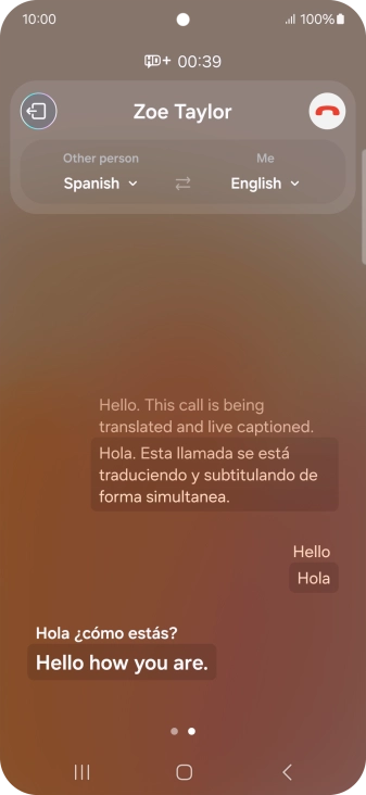 Say the required word or phrase and wait for the translation.