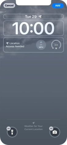 To customise the way the lock screen date is displayed, press the date widget and follow the instructions on the screen to select the required widget display mode.