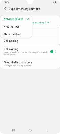 Press Show number to turn on caller identification.
