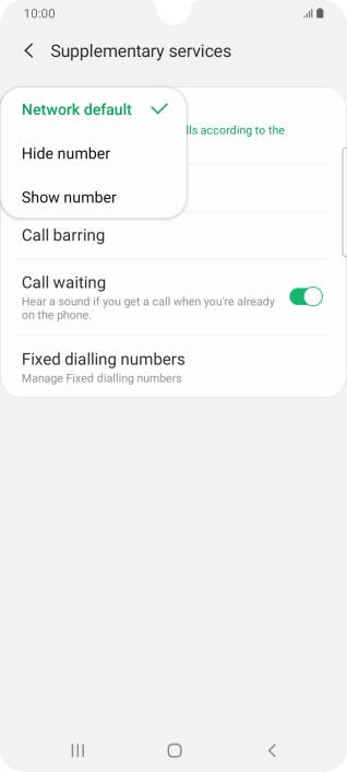 Press Show number to turn on caller identification.