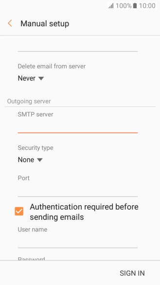 Press the drop down list below 