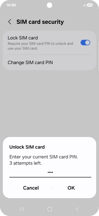 Key in your PIN and press OK.